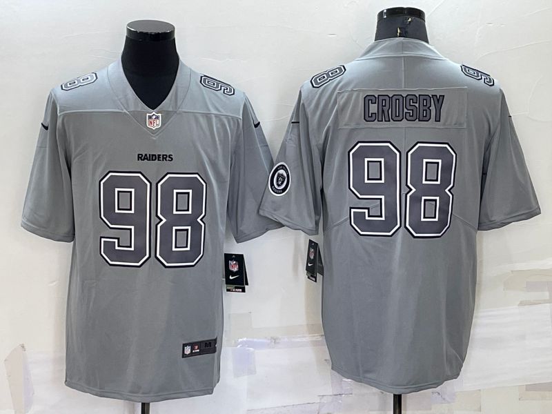 Cheap Men Oakland Raiders 98 Crosby Grey 2022 Nike Limited Vapor Untouchable NFL Jerseys